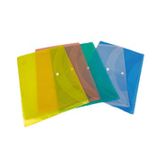 No. 200 My Clear Bag - Single Pocket Button Bag (Pack Of 12 - Multi Colour) Size : 37cm X 25.5cm